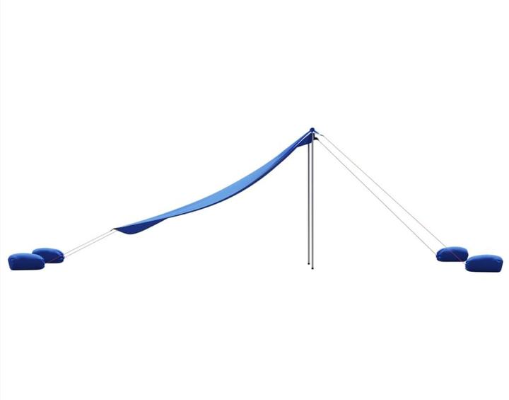 Produktbild VidaXL Strand-Schattenzelt mit Sandsäcken 304 x 300 cm (Strandzelt + Strandmuschel, 0.18 kg, 8 Personen)