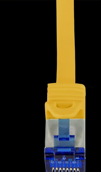 Immagine prodotto LogiLink Cavo patch Ultraflex, Cat.6A, S/FTP, 15 m, giallo con cavo grezzo Cat.7, cavo extra flessibile e (S/FTP, CAT6a, 15 m)