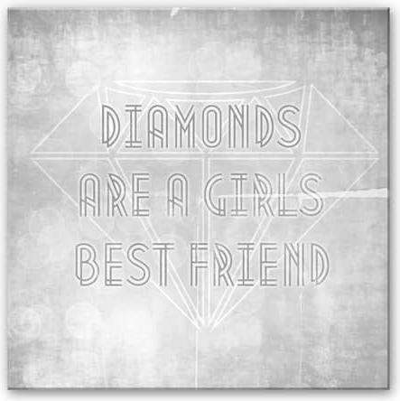 Produktbild Trenddeko Diamonds are a Girls best Friend (30 x 30 cm)