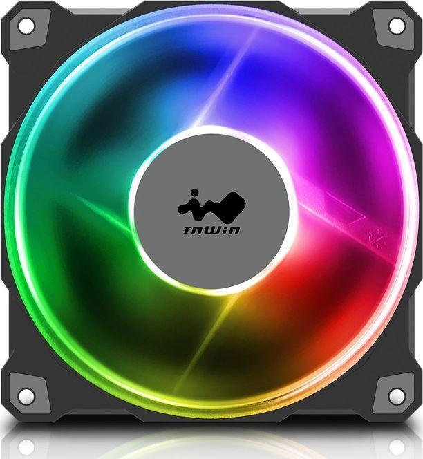 Actual product image In Win VENT 120X120 JUPITER AJ120 ARGB PACK 3UDS INCLUDES CONTROLLER ARGB /2.4 W AJ12003 (120 mm, 1 x)