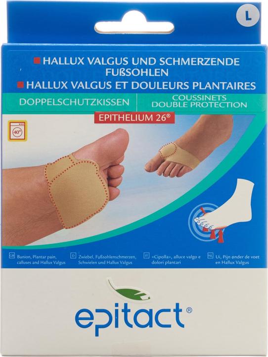 Epitact Doppelschutzkissen Hallux Valgus und schmerzende Fusssohlen Gr. L (L)