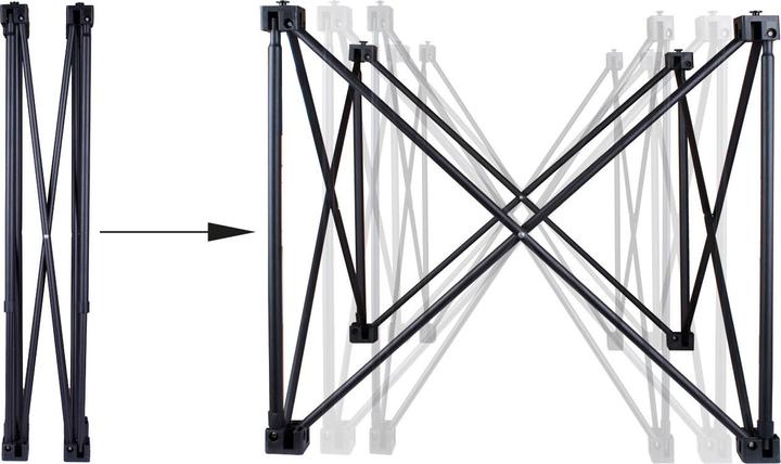 Produktbild Mojawo 3teiliges Campingmöbel Set Campingtisch Campingstuhl L70xB70xH56cm