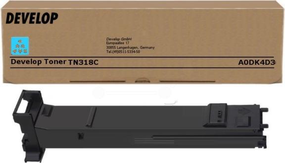 Actual product image Develop A0DK4D3TN-318 C toner cyan 8,000 pages Cyan Ineo + 20 20 P Plus 20 20 P (C)