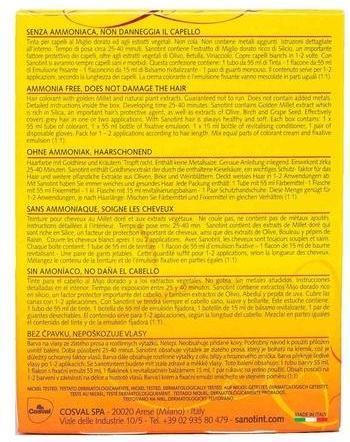 Valori nutrizionali e ingredienti Sanotint Colore dei capelli 26 tabacco (Baccano)