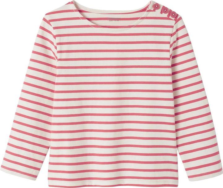 Actual product image Vertbaudet Girls' striped shirt with recycled cotton (158)