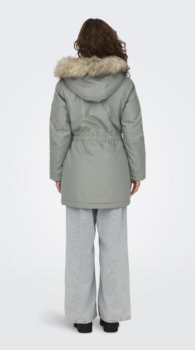 Produktbild Only Kapuze mit abnehmbarem Kunstfell-Rand Gerippte Ärmelbündchen Parka Langer Parka (S)