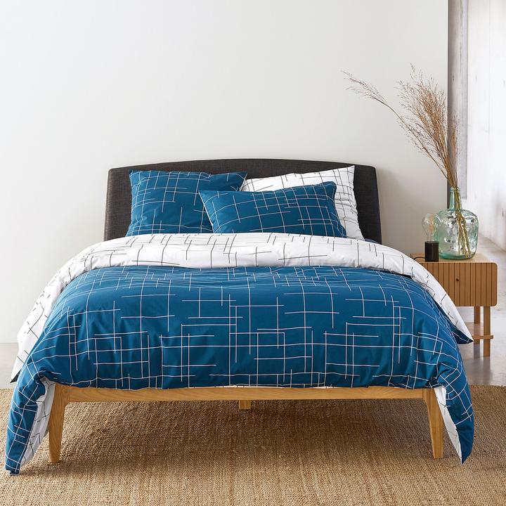 Image du produit La Redoute Interieurs Charline Bleu Prusse (Taie d'oreiller, 63 x 63 cm)