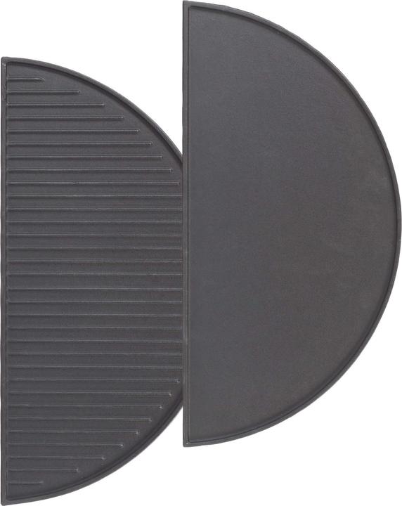 Image du produit Wiltec 2x Gusseisen Grillplatte 46,7x22,8x1,5cm Grill Platte Grillzubehör BBQ