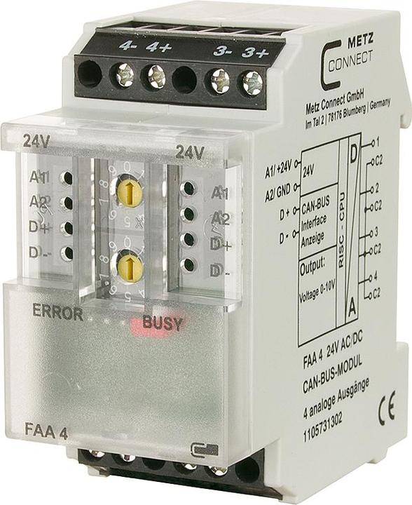 Produktbild Metz Connect FAA 4 24 V AC/DC CAN