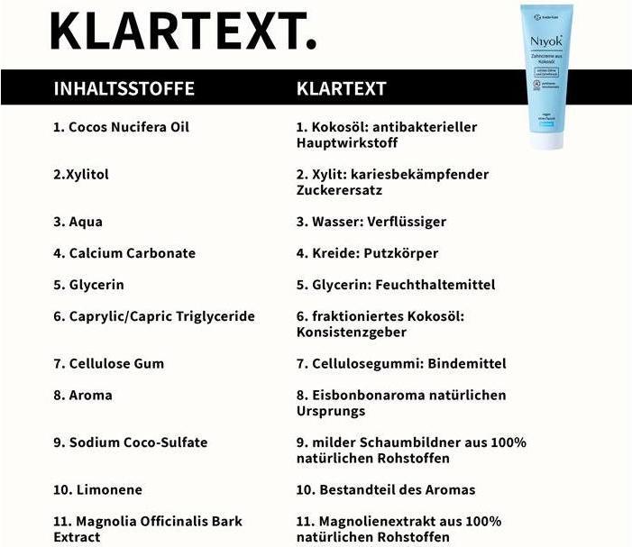 Image du produit Niyok Dentifrice Huile de coco Menthe glaciale 75 ml (75 ml)