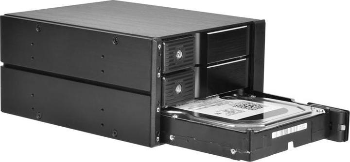 Image du produit Silverstone SST-FS303-12G - Carte-mère de rack mobile sans tiroir à chaud 3 baies en aluminium avec ventilateur (3.5")