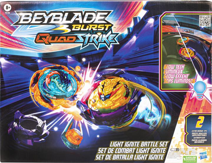 Image du produit Hasbro Beyblade Burst QuadStrike Light Ignite Beyblade Stadium Battle Set (Allemand, Français, Italien, Anglais, Néerlandais, Suédois, Norvégien, Polonais)