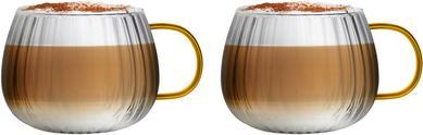 Actual product image Vialli Design Tulip Set bestehend aus zwei Gläsern mit gelbem Henkel 350ml