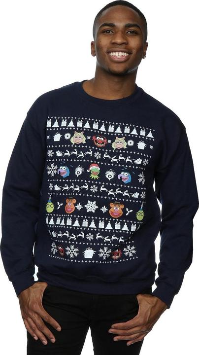 Immagine prodotto Disney The Muppets Christmas Heads Felpa Uomo (M)