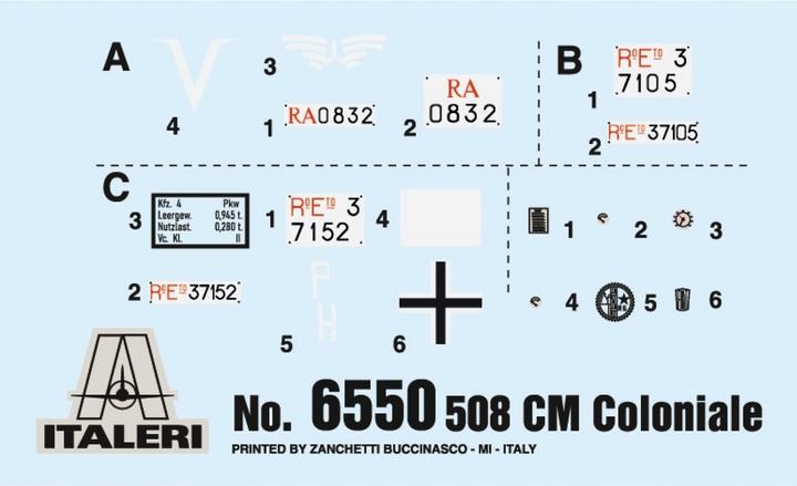 Actual product image 1:35 Fiat 508 CM Coloniale w. Fig.