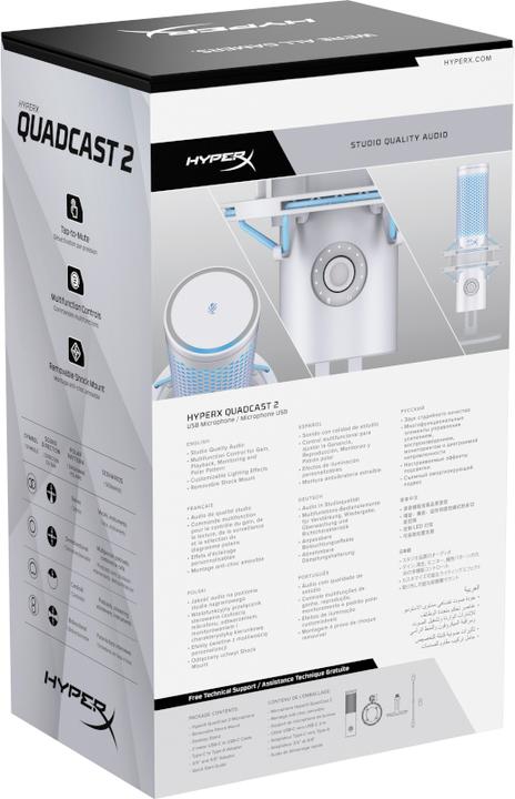 Productafbeelding HP HyperX QuadCast 2 - USB Microphone (Grey)