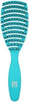 Tools for Beauty T4B Ilu My Happy Color Ocean Blue Easy Detangling Professional Hairbrush with Soft Hair Bristles