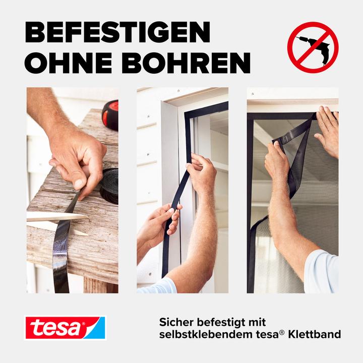 Produktbild tesa Insektenschutz Magnetvorhang für Balkon- und Terrassentüren, selbstschliessend, Montage ohne Bohren (80 x 200 cm)