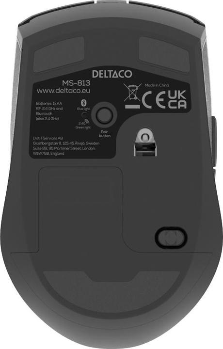 Productafbeelding Deltaco Stille draadloze USB-C reismuis met USB-C ontvanger - Mus - 6 sjaals - Sorteren (Draadloze)