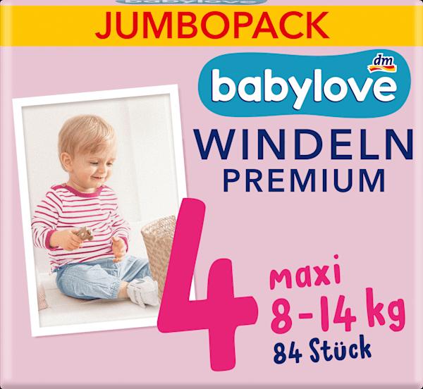 Produktbild dm babylove Premium-Windeln (Gr. 4, Halbmonatsbox, 84 Stück)