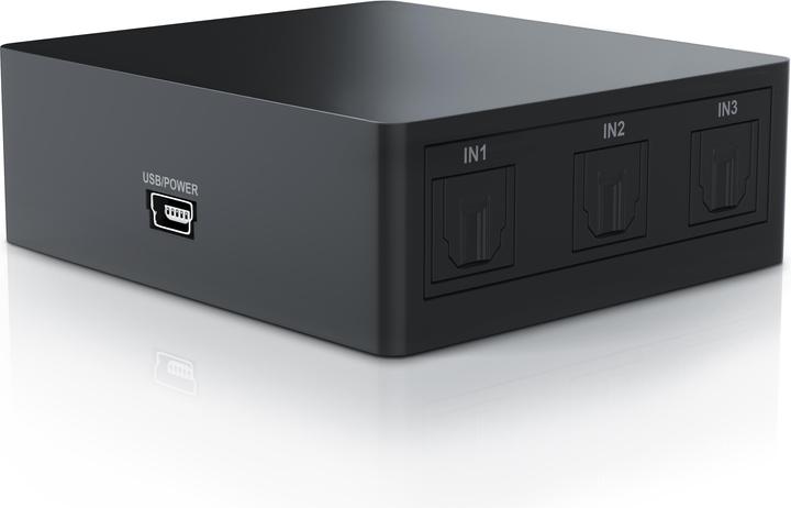 Immagine prodotto CSL Commutatore SPDIF 3x1, commutatore audio con telecomando, da 3x Toslin a 1x Toslink