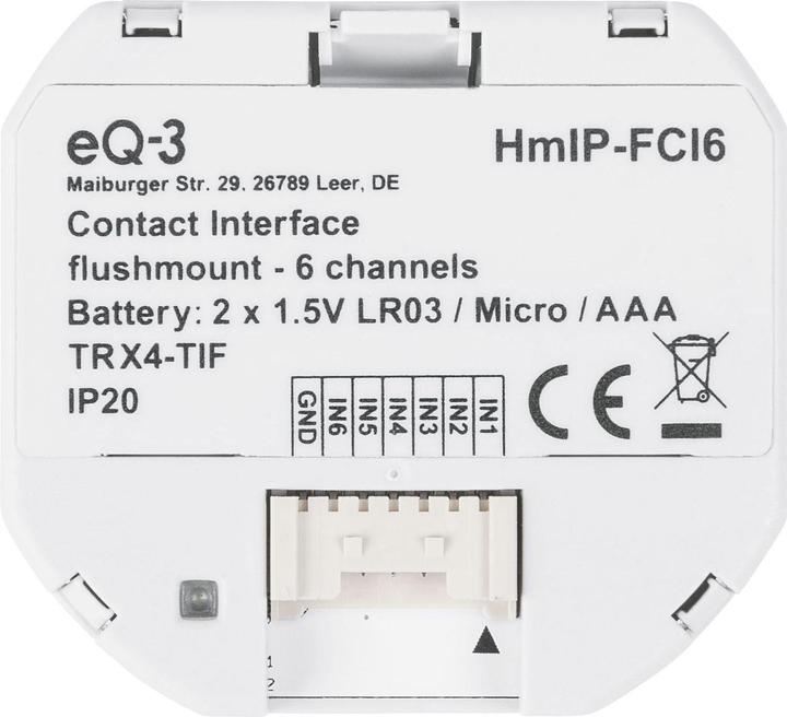 Produktbild EQ-3 Kontakt-Schnittstelle 6-fach (Schaltaktor)