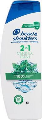 Actual product image Head & Shoulders Menthol Fresh Anti-Dandruff Shampoo - Dandruff shampoo 2 in 1 (L) (360 ml, Liquid shampoo)
