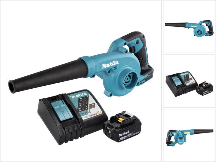 Immagine prodotto Makita DUB 185 RT1 Soffiatore a batteria 18 V + 1x batteria 5,0 Ah + caricabatterie (Batteria ricaricabile, Soffiafoglie)