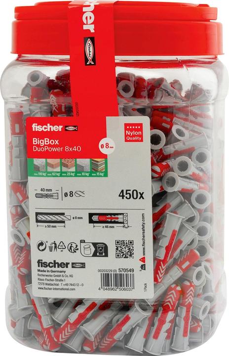 Produktbild Fischer DuoPower 8x40 BigBox (450) (1 Stk.)