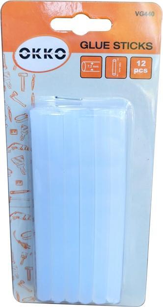 Okko GLUE STICKS 12PCS SET.7.2X100MM.TRANSP