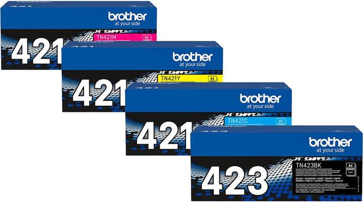 Produktbild Brother Original Toner SET TN423BK/TN-423BK TN421/TN-421 Multipack / Set mit allen vier Farben (M, BK, Y, C)