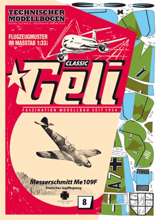 Actual product image Geli messerschmitt me-109 cardboard model