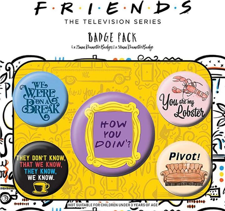 Actual product image Friends Badge 6Pack