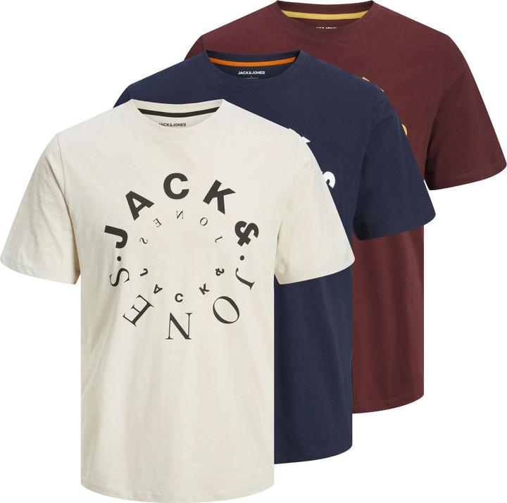 Jack & Jones 3er-pack Logo Rundhals T-shirt T-shirt (XS)