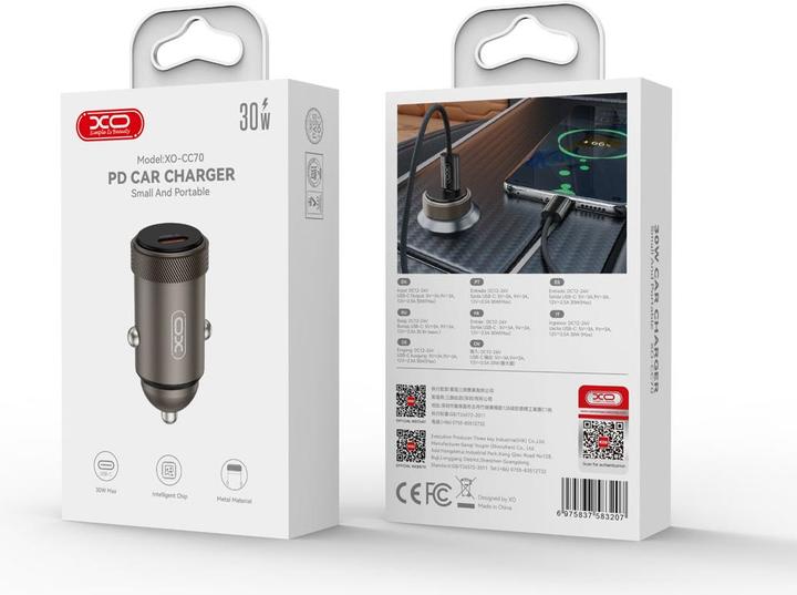 Produktbild xO car charger CC70 PD 30W 1x USB-C black