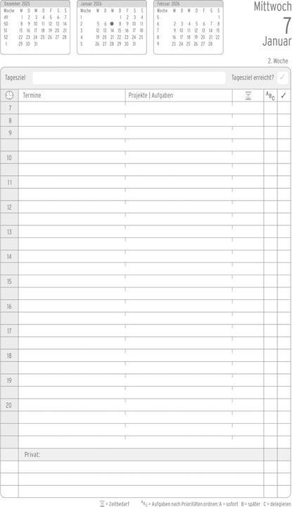 Actual product image Chronoplan Buchkalender (A5, German)