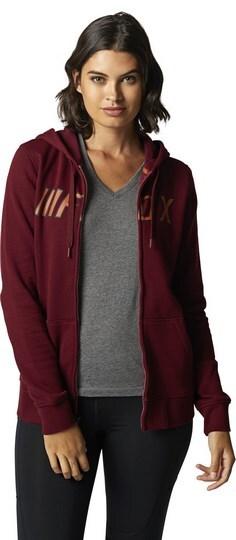 Fox Hoody 20 Break Check Zip Crnbry M (M)