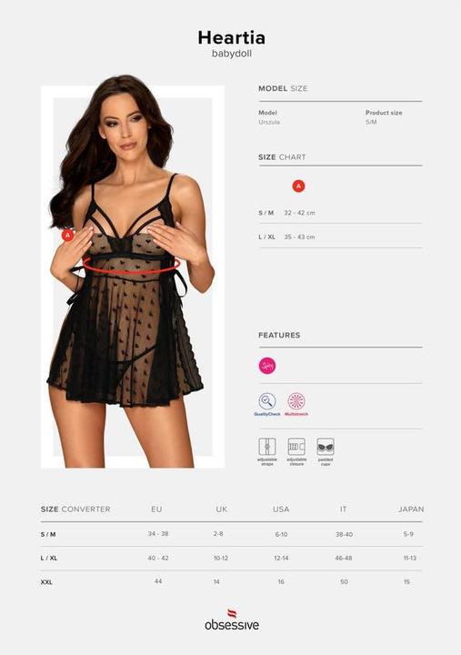 Image du produit Obsessive Heartia Nuisette aux bonnets ouverts (XL)
