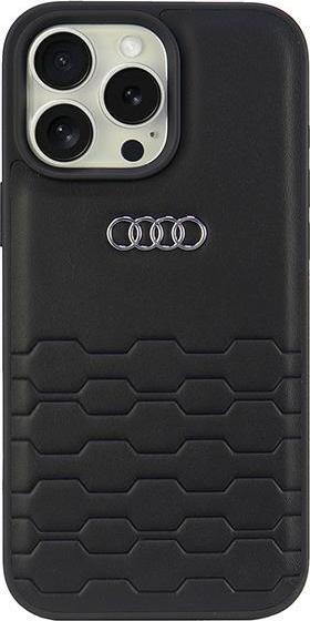 Produktbild Audi Synthetic Leather iPhone 16 Pro Max 6.9" czarny/black hardcase AU-TPUPCIP16PM-GT/D2-BK (Apple iPhone 16 Pro Max)