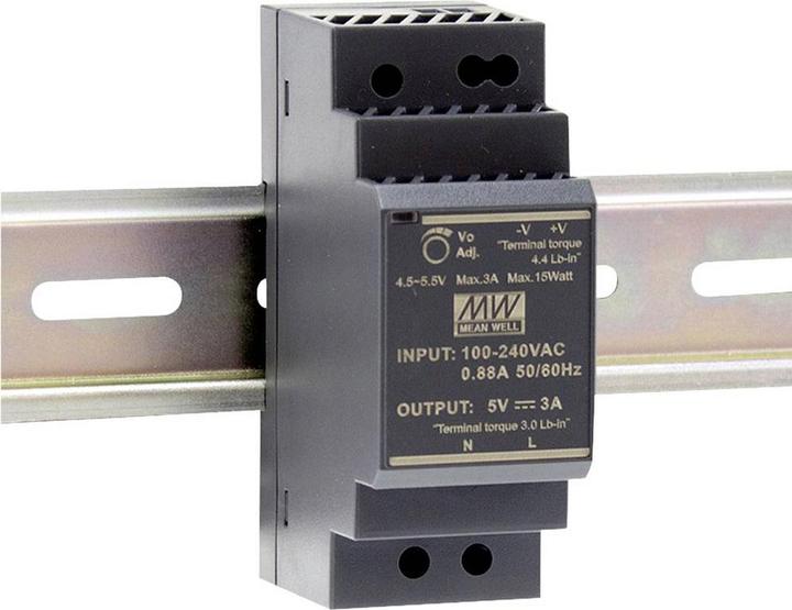 Productafbeelding MeanWell HDR-30-24. totaal vermogen: 36 W, AC ingangsspanning: 85