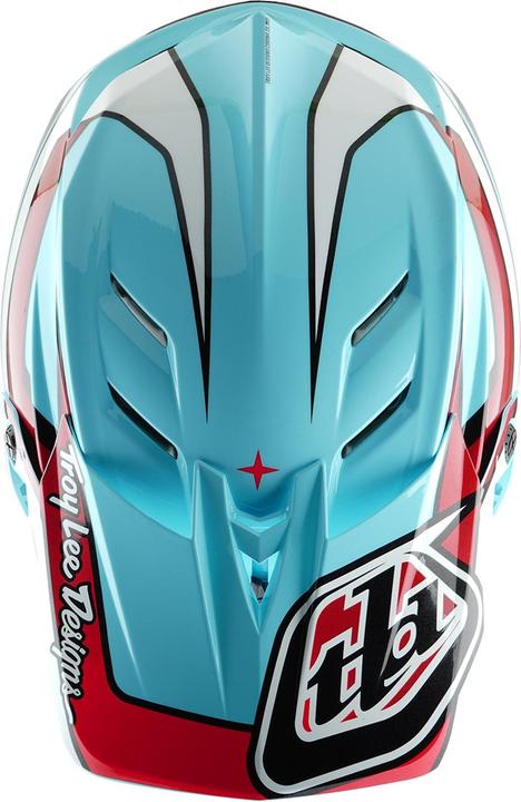 Produktbild Troy Lee Designs D4 Polyacrylite MIPS Helm, Linear, blue, L | 58-59cm