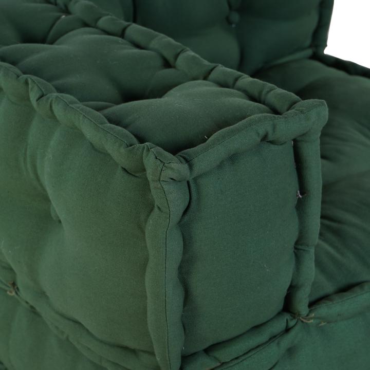 Produktbild VidaXL Modularer Pouf 4er Set Grüner Stoff