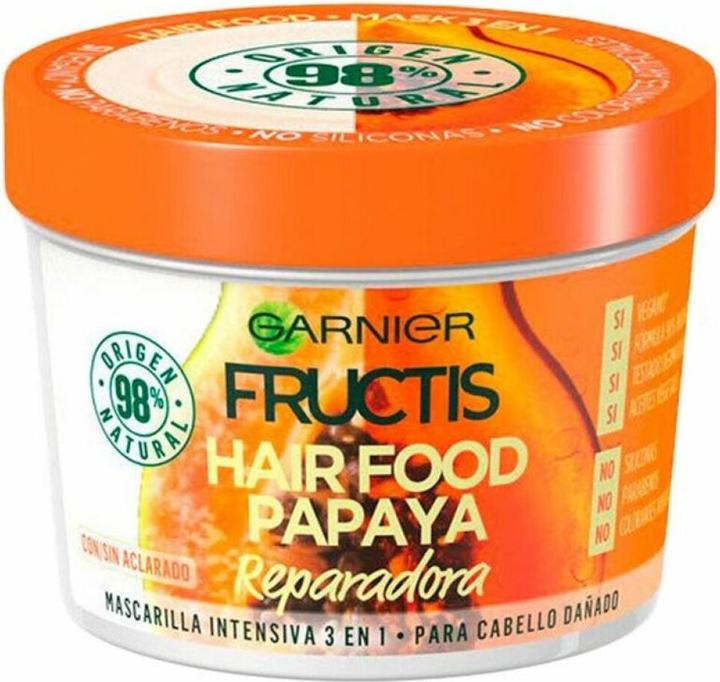 Actual product image Garnier Fructis Hair Food Papaya Repair Mask for Damaged Hair - 390 ml (390 ml)