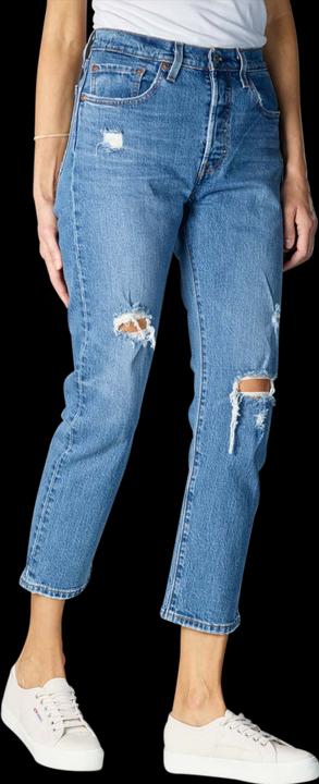 Produktbild Levis 501 Cropped Jeans Straight Fit charsleten ends (W26/L26)