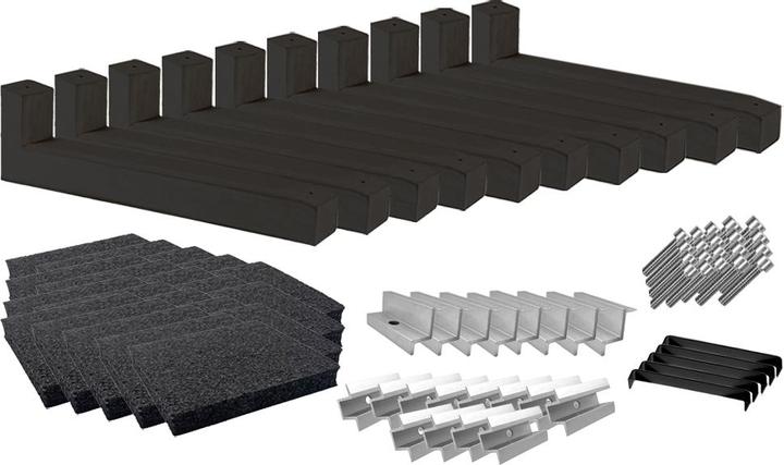Image du produit Wattstone Toit plat pour 8 modules photovoltaïques 10° Base en béton Tapis de protection noir pour le bâtiment