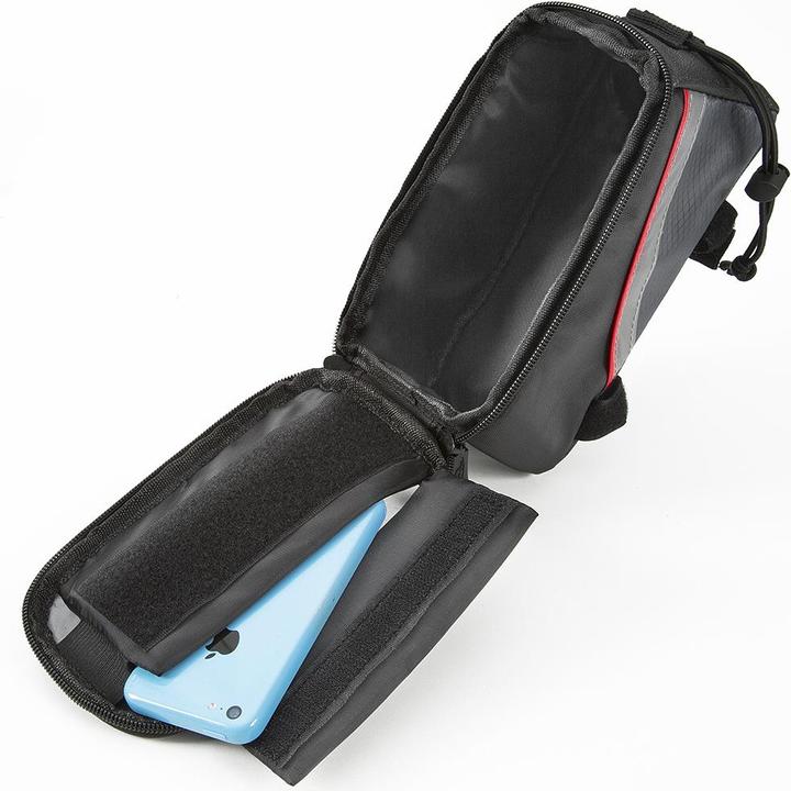 Produktbild tectake Fahrradtasche mit Rahmen-Befestigung für Smartphones (2.10 l, Rahmentasche)