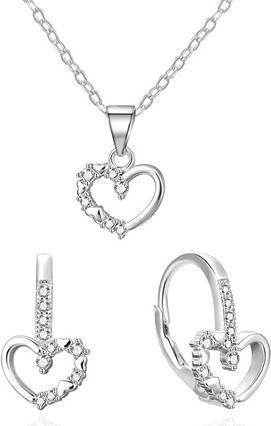 Immagine prodotto Agato Set di gioielli con cuore in argento AGSET369R (collana, ciondolo, orecchini)