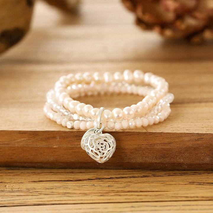 Andreani Armband mit echten Süsswasserperlen (80 cm, Steine)