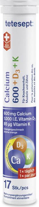 Produktbild Tetesept Calcium 600 + D3 Brause (17 Stück, Brausetablette, 134 g)