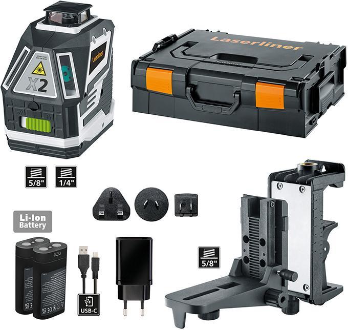 Produktbild Laserliner X2-Laser Pro Kreuzlinienlaser selbstnivellierend (031.550L)